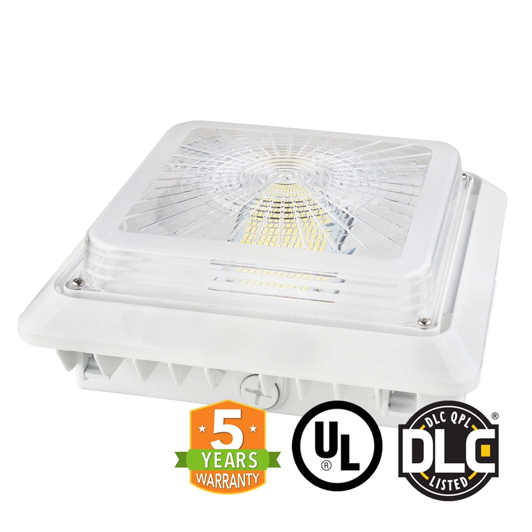 LED Canopy Light - 100W Outdoor Parking Garage Light - (UL+DLC Listed)