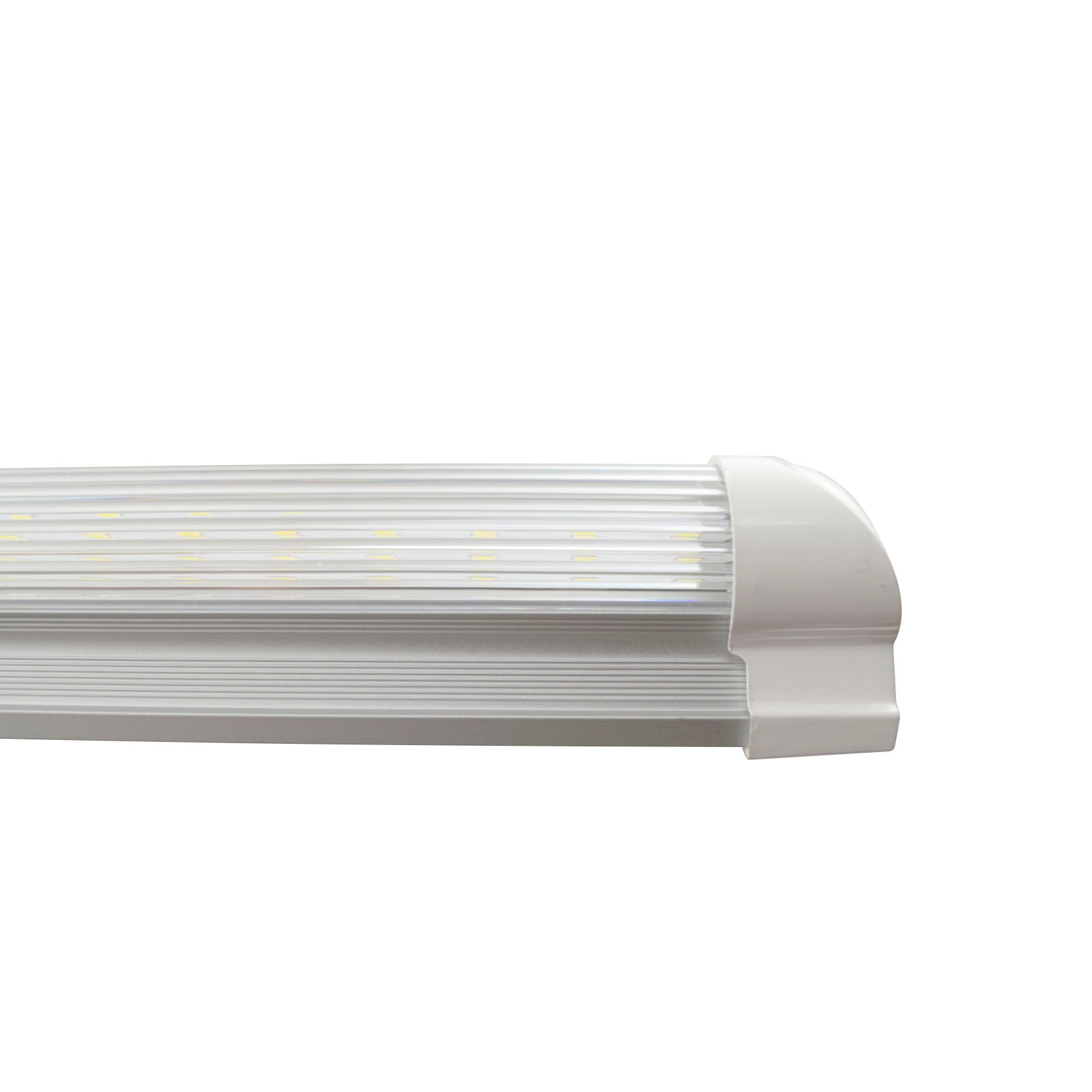 60W 8ft V-Shaped T8 Integrated LED Tube - Clear