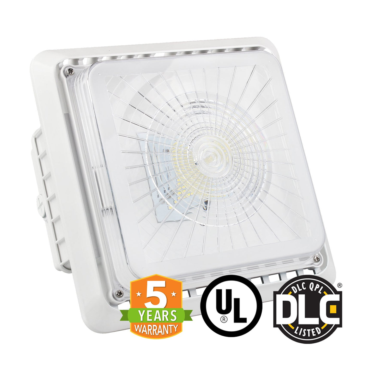 LED Canopy Light - 25W Outdoor Parking Garage Light - (UL+DLC Listed)
