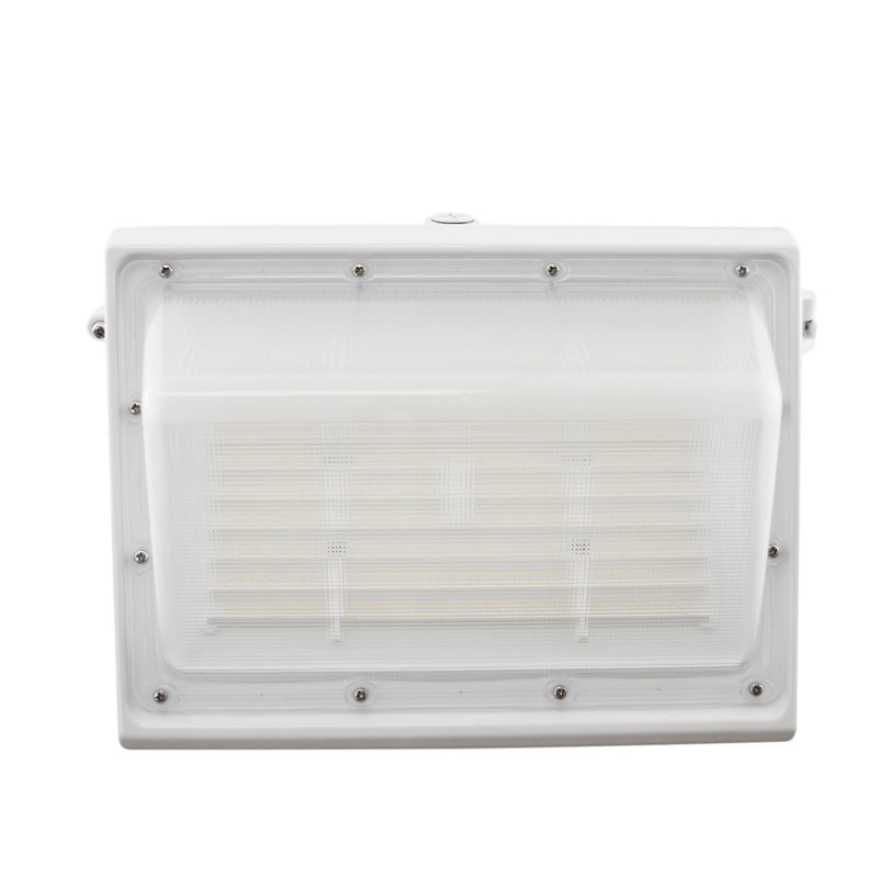 LED Wall Pack Light - 60W - 9,100 Lumens - Photocell Included - SWP3 - Forward Throw - White - DLC Listed