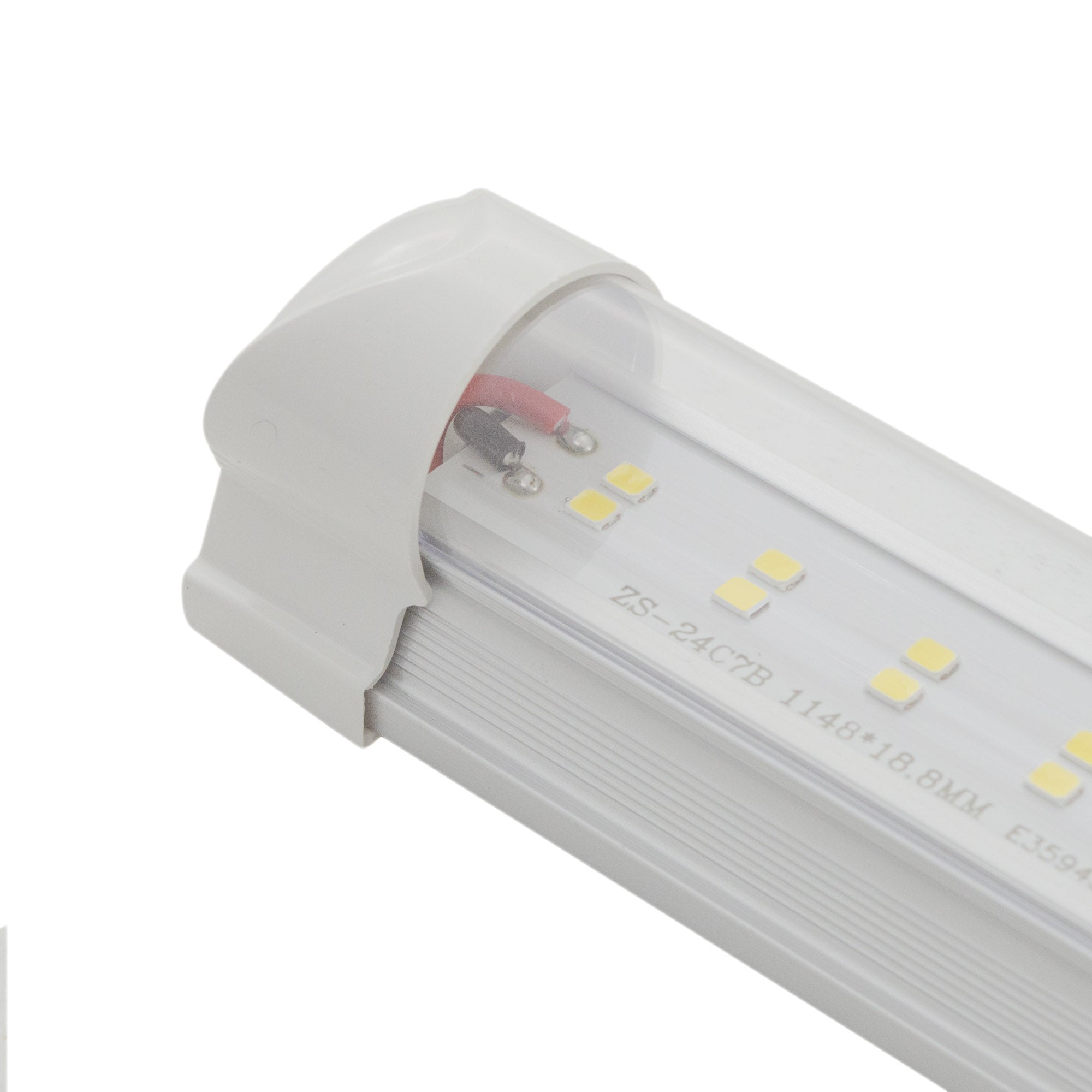 60W 8ft V-Shaped T8 Integrated LED Tube - Clear