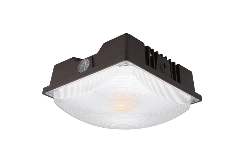 LED Canopy Light - 40W - Outdoor Parking Garage Light - PGD - Brown - (UL+DLC 5.1)
