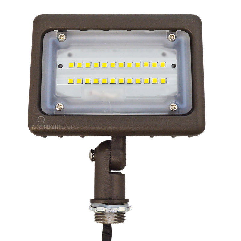 15W LED DLC Flood Light, Knuckle Mount - Landscape Lighting - (UL+DLC) - 5 Year Warranty